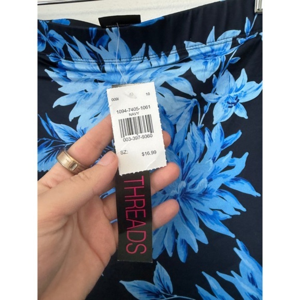 Trendy Thread Blue Floral Maxi Tube Dress – Women's Medium – NWT - Picture 3 of 6